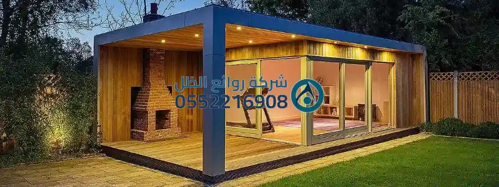 تركيب مجالس ساندوتش بانل خارجية للضيافة 2026