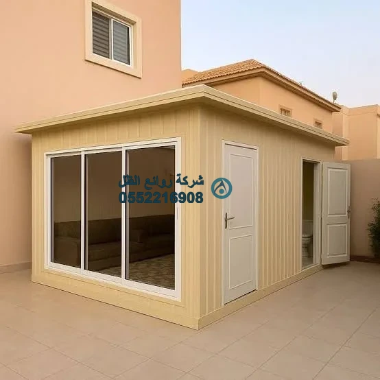 تصاميم راقية لمجالس ساندوتش بانل خارجية