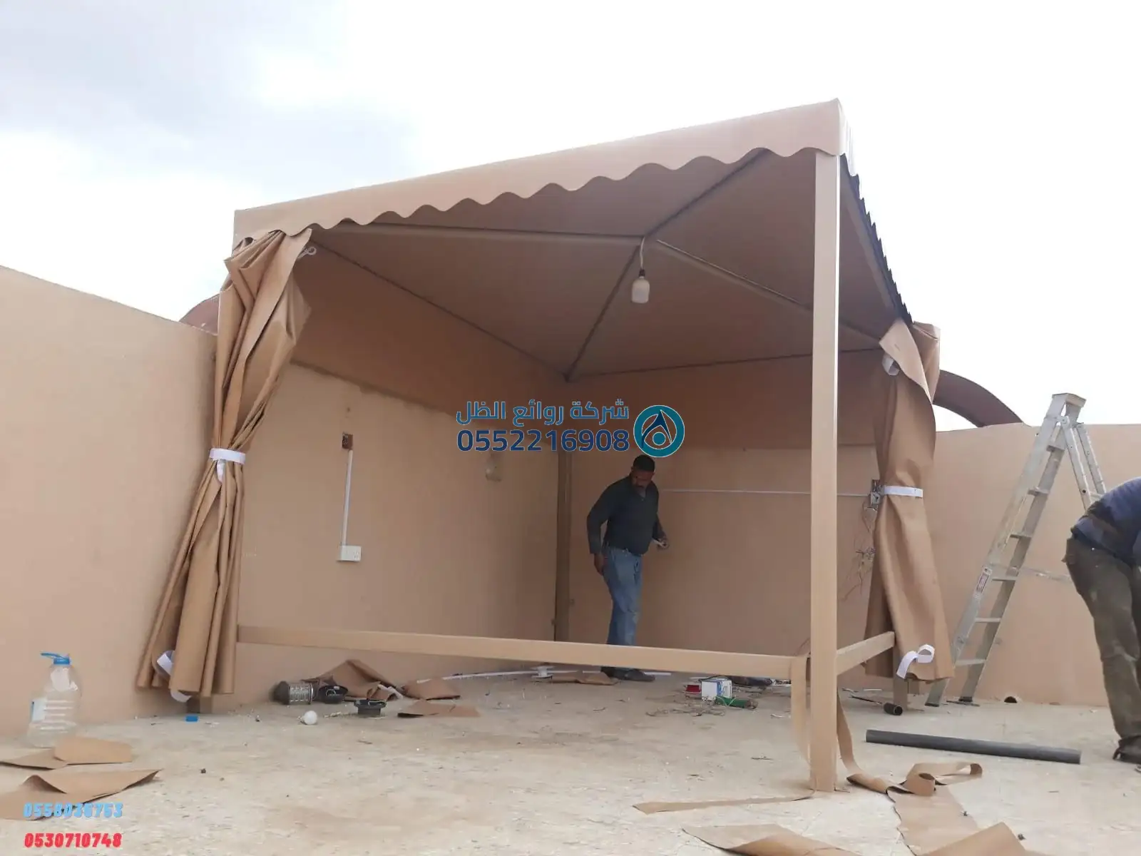 مظلات قماش للمنازل والحدائق في الرياض