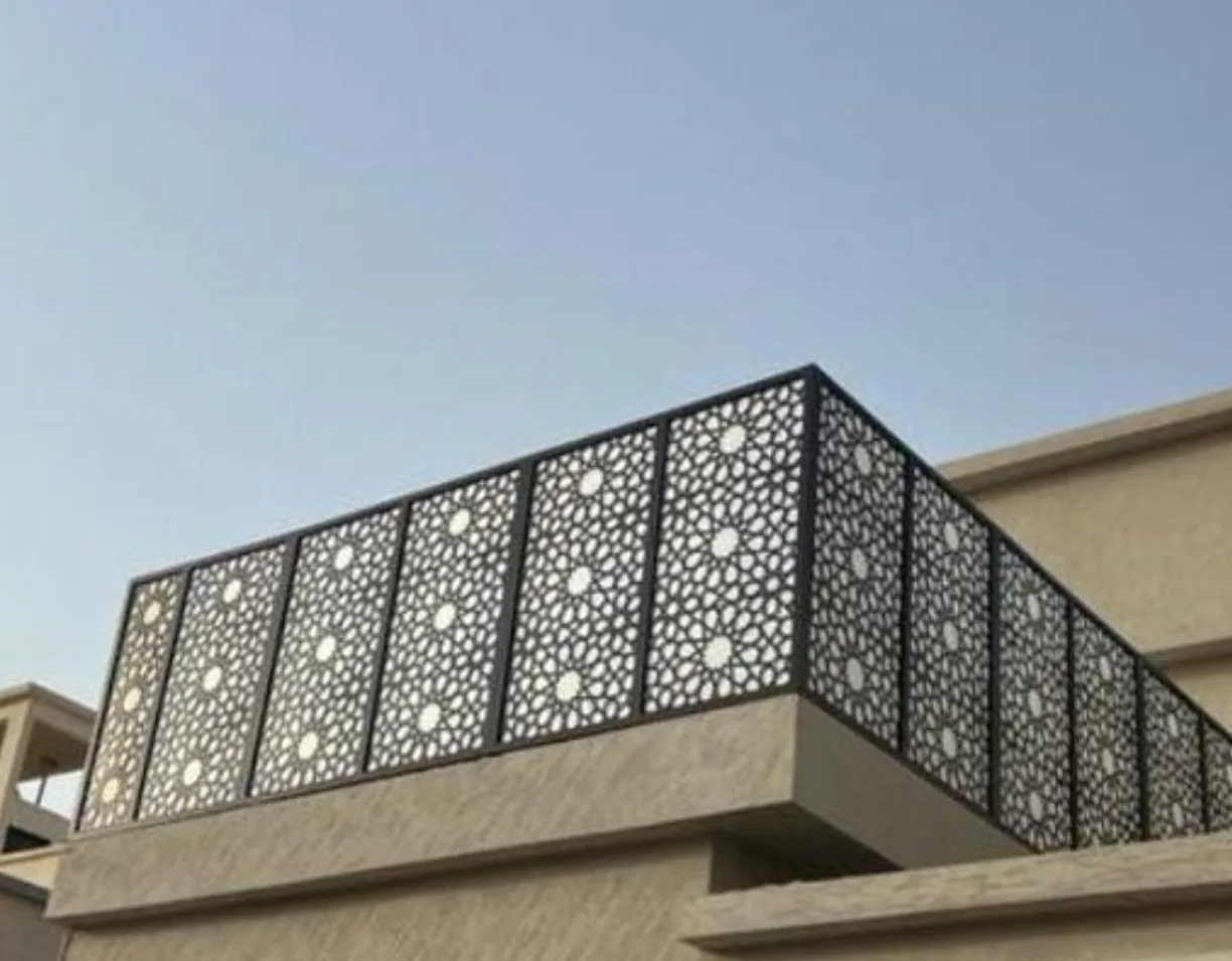 ساتر ليزر لسطح المبنى بنقش دوائر